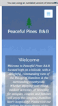 Mobile Screenshot of peacefulpinesbandb.com